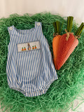 Blue Striped Peter Rabbit Easter Boy Bubble
